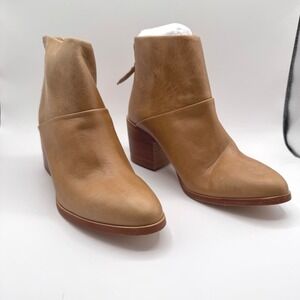 Nisolo Dari Women's 8.5 US‎ Brown Leather Heeled Ankle Boots Booties